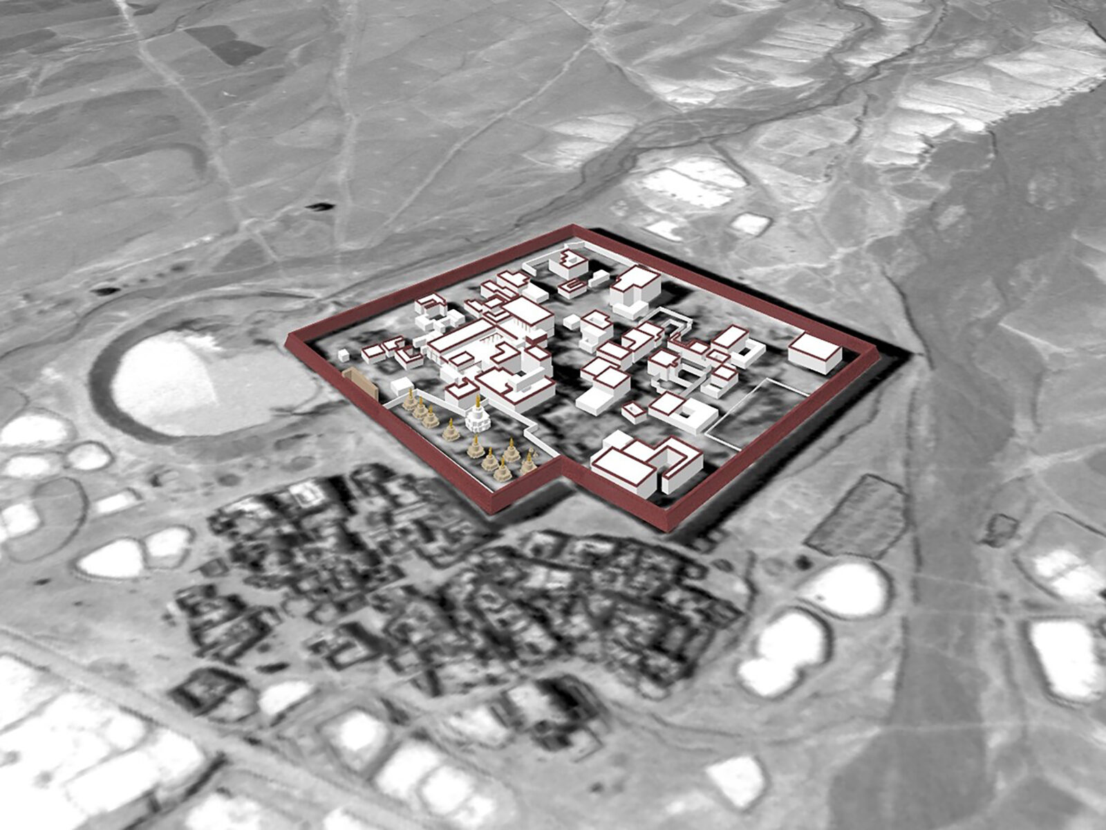 3D model of Nartang Monastery