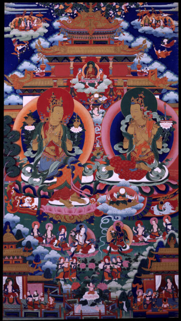 Bodhisattvas Maitreya and Manjushri in Tushita Pure Realm