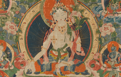 White Tara; U Province, Central Tibet; 19th century; pigments on cloth; Rubin Museum of Art; gift of Shelley and Donald Rubin; C2008.34 (HAR 51)