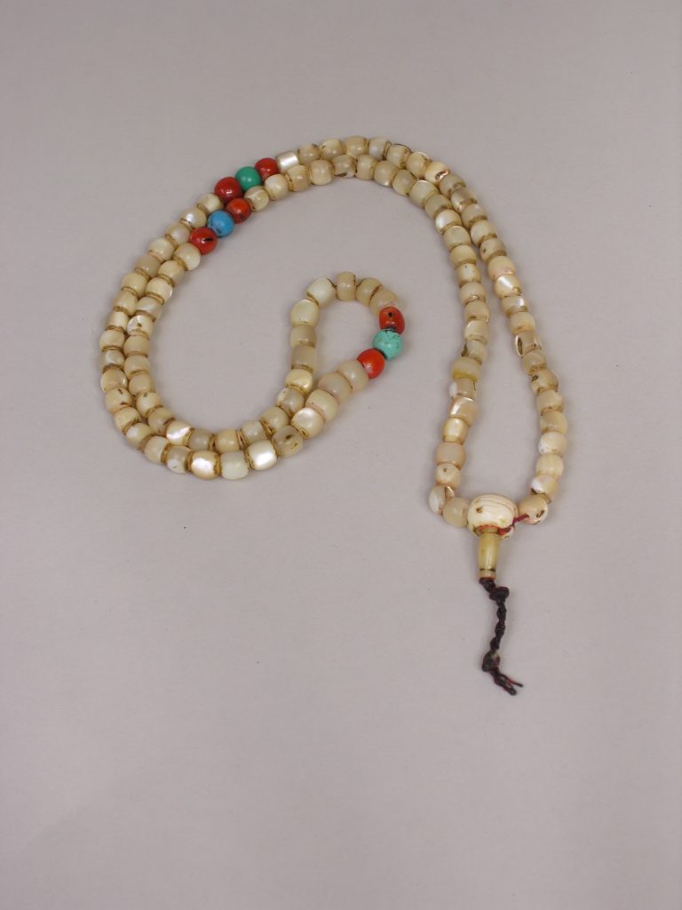 Tibetan Mother of Pearl Prayer Beads | Rubin Museum of Himalayan Art